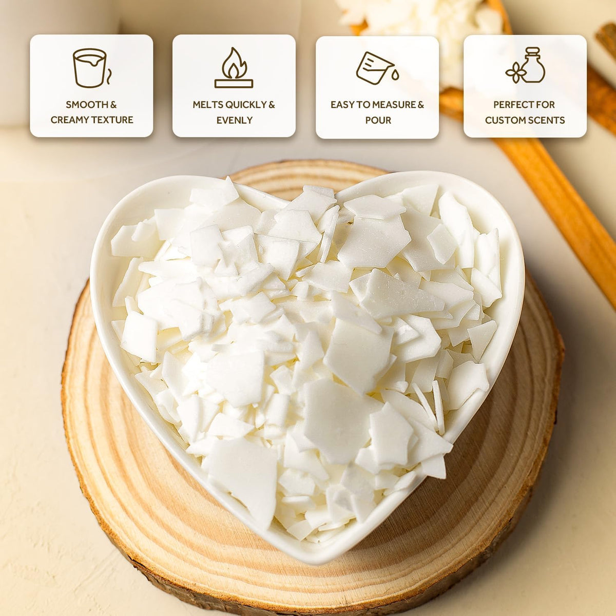 NORVENCE Soy Wax for Candle Making, Natural Soy Wax Flakes 40lb, Premium Candle Wax for DIY Candle