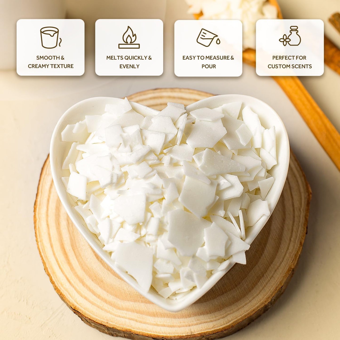 NORVENCE Soy Wax for Candle Making, Natural Soy Wax Flakes 1lb, Premium Candle Wax for DIY Candle