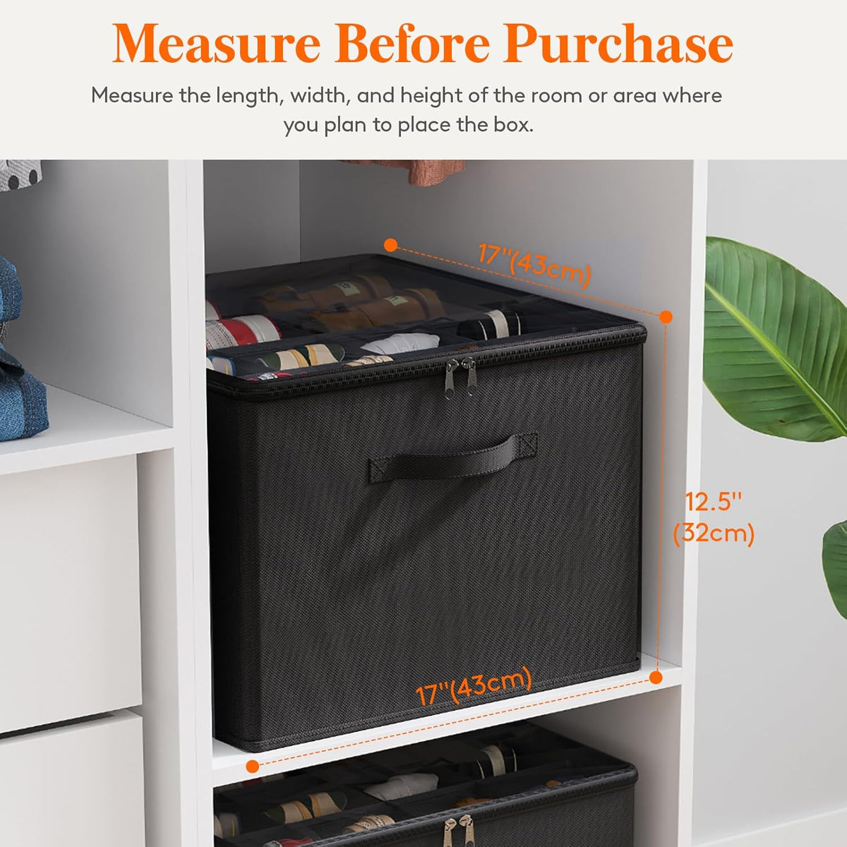 Lifewit Shoe Storage Organizer for Closet Fits 12-16 Pairs, Fabric Large Shoe Box Storage Container