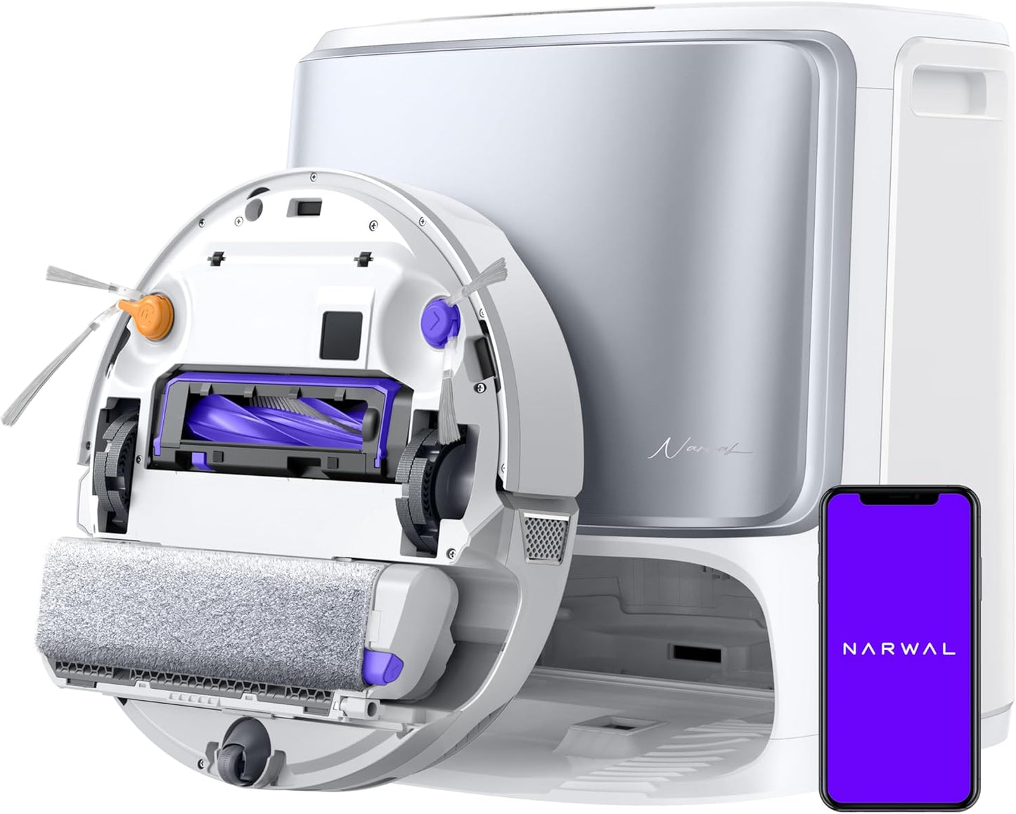 NARWAL Flow Robot Vacuum and Mop Combo, FlowWash Real-Time Self-Cleaning Track Mop, 22,000 Pa