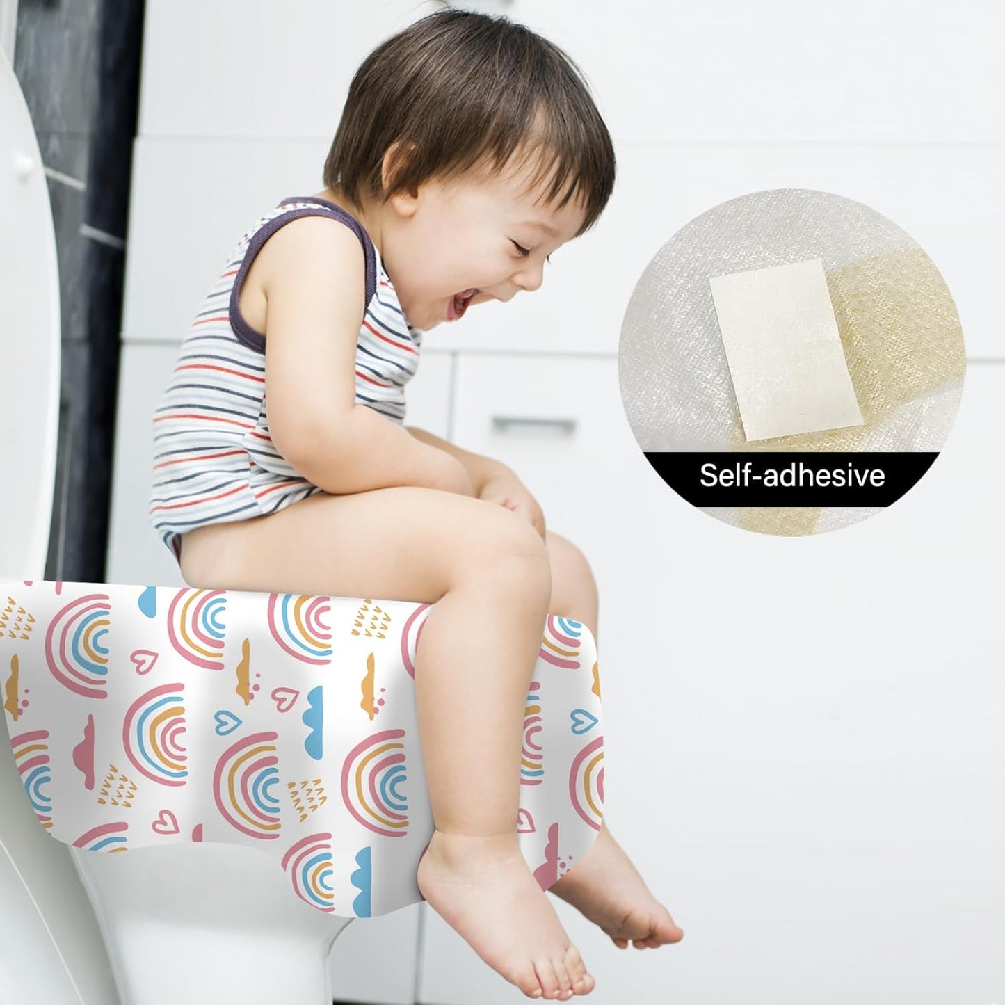 60 Pack Toilet Seat Covers Disposable, Extra Large Waterproof Toilet Cover for Toddlers & Adults