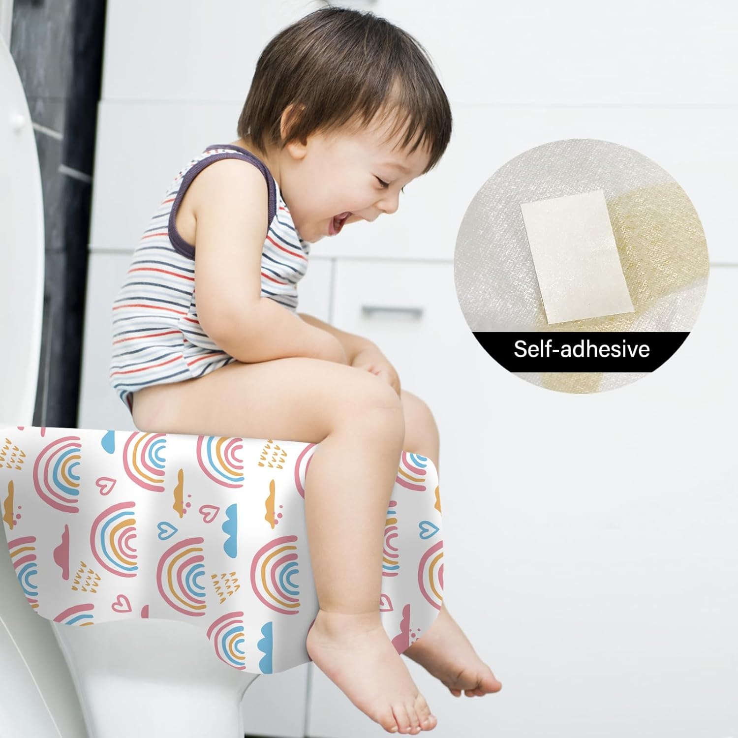 60 Pack Toilet Seat Covers Disposable, Extra Large Waterproof Toilet Cover for Toddlers & Adults