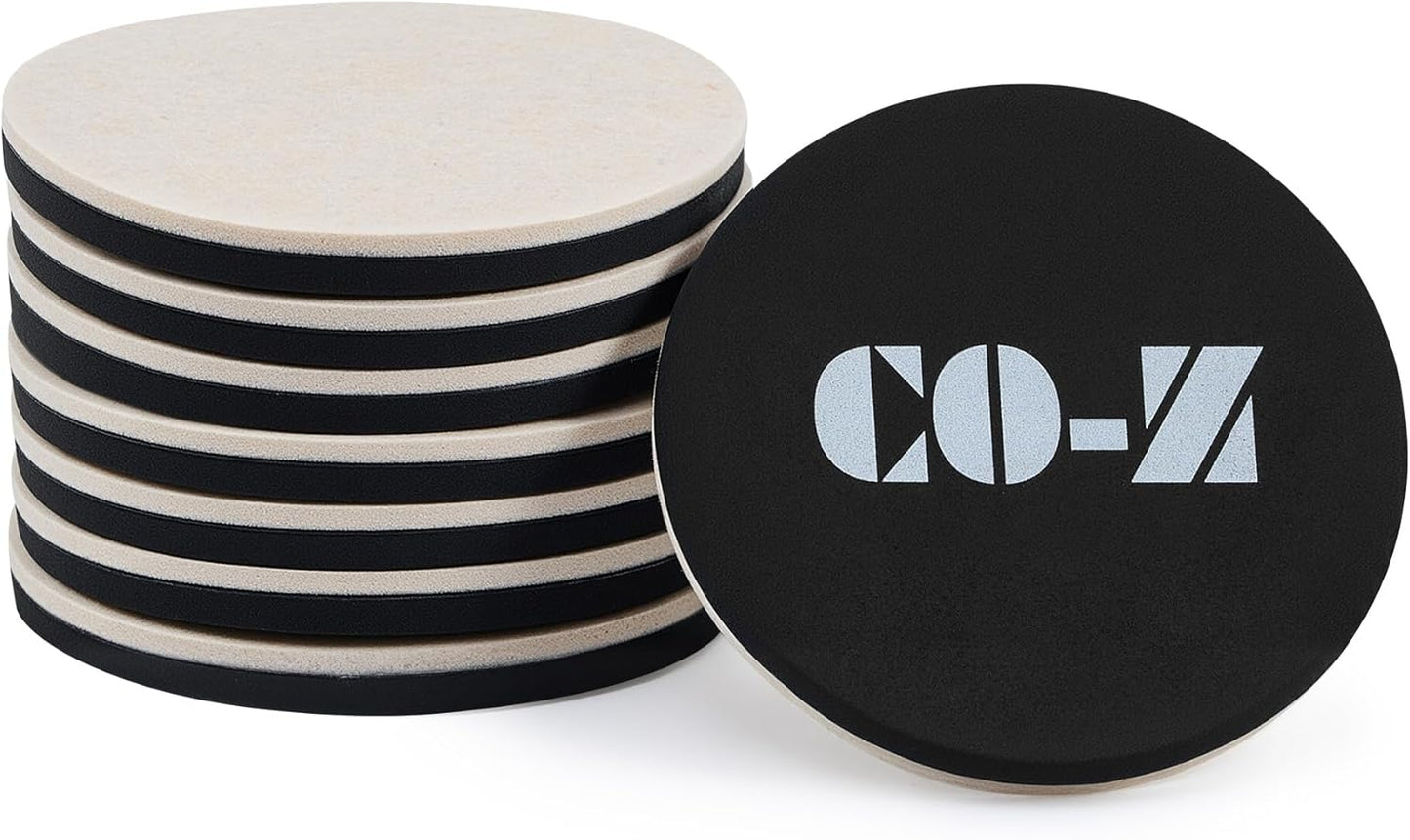 CO-Z 8pcs Felt Furniture Sliders for Hardwood Floors, 4 3/4 in Reusable Furniture Pads, Heavy