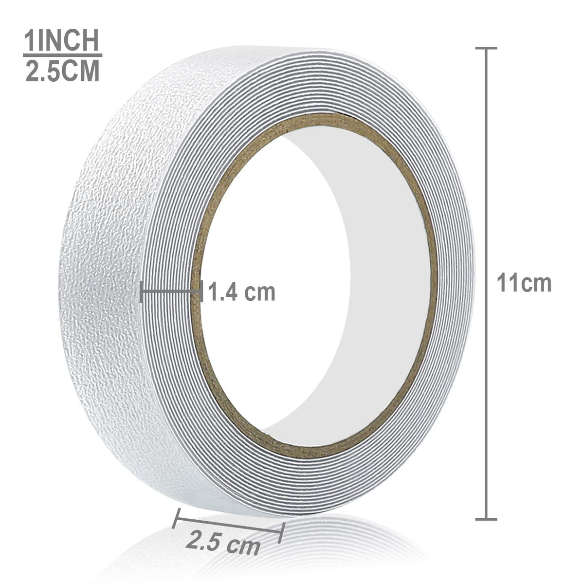 Anti Slip Tape Transparent, More Clear and Comfortable Safety Track Tape (1" Width x 190" Long