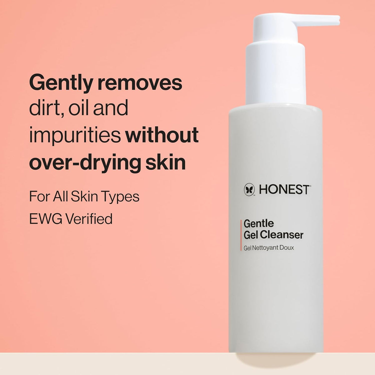 Honest Beauty Gentle Gel Daily Face Cleanser | Calms, Refreshes, + Hydrates | Vegan + Safe for