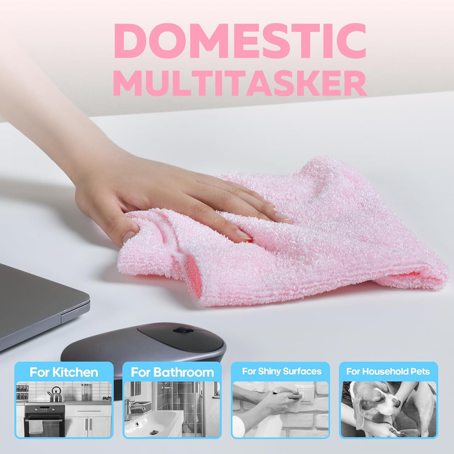 Fantasticlean XL Tear-Away Microfiber Cleaning Cloth Roll, 16'' by 16''- 36 Sheets, Thick & Large