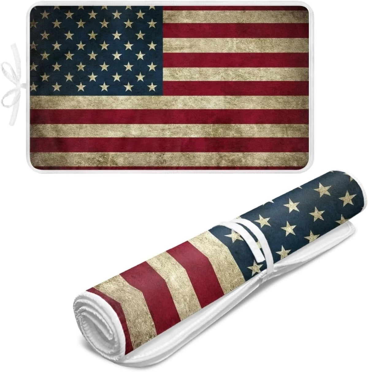 American Flag Ironing Mat Thickened Ironing Blanket Portable Heat Resistant Ironing Pad for