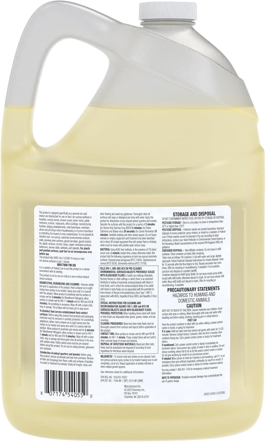 VIREX CBD540557 All Purpose Disinfectant Cleaner - Kills 99.9% of Germs and Eliminates Odors