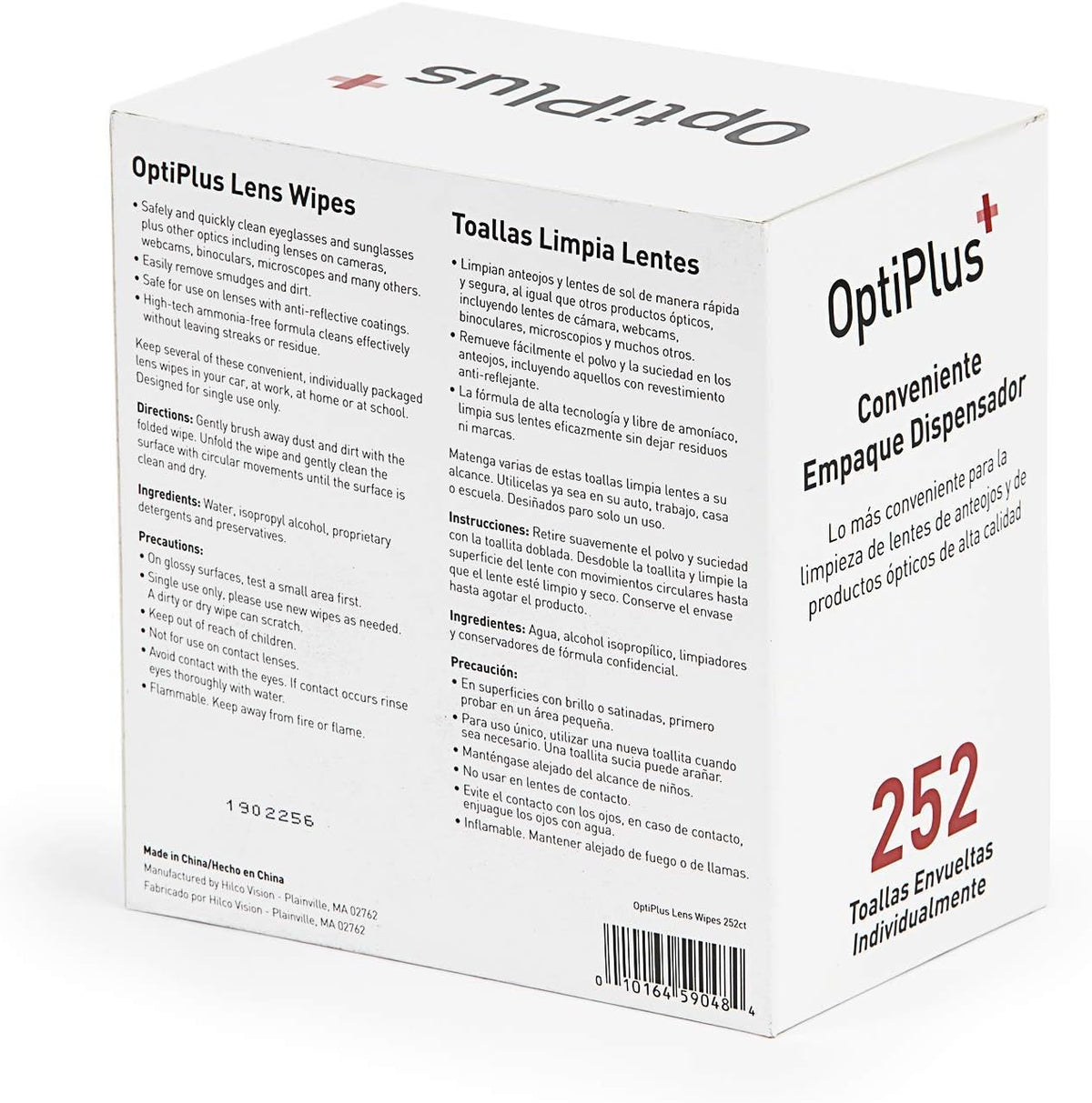 OptiPlus Eyeglass Lens Wipes l Pre-Moistened l Cleaning Wipes for Glasses, Smart Phones, Optical
