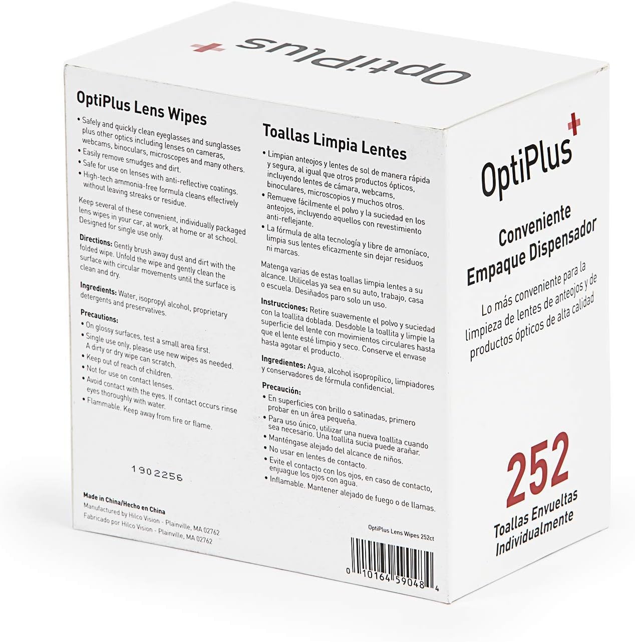 OptiPlus Eyeglass Lens Wipes l Pre-Moistened l Cleaning Wipes for Glasses, Smart Phones, Optical