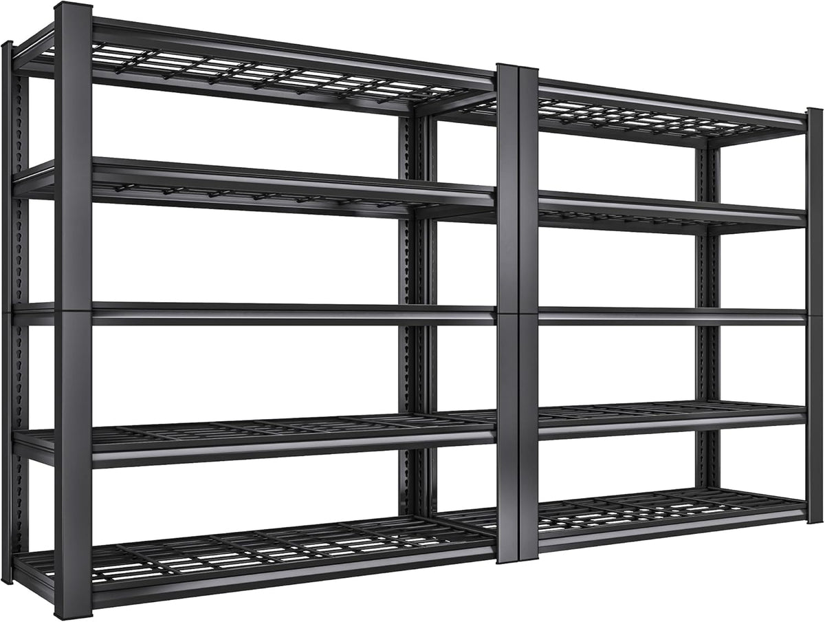REIBII 3010LBS Storage Shelves 72" H Garage Shelving Heavy Duty Metal Shelving 5 Tier Adjustable