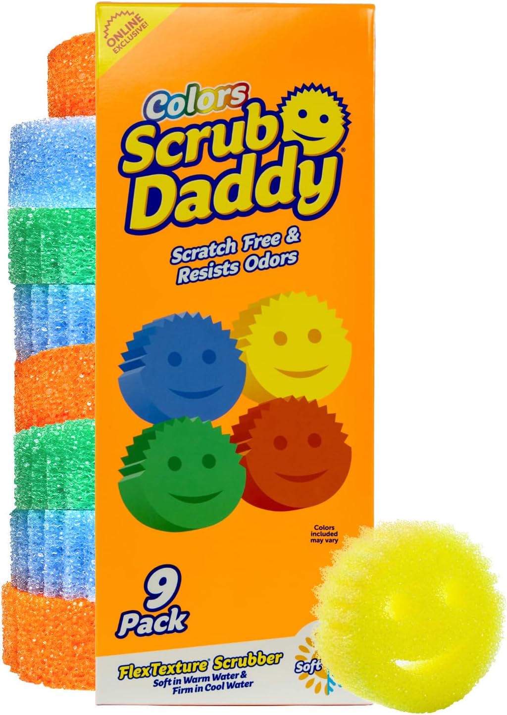 Scrub Daddy Scratch-Free Multipurpose Kitchen Sponges - Bulk Dish Sponges for Kitchen, Bathroom