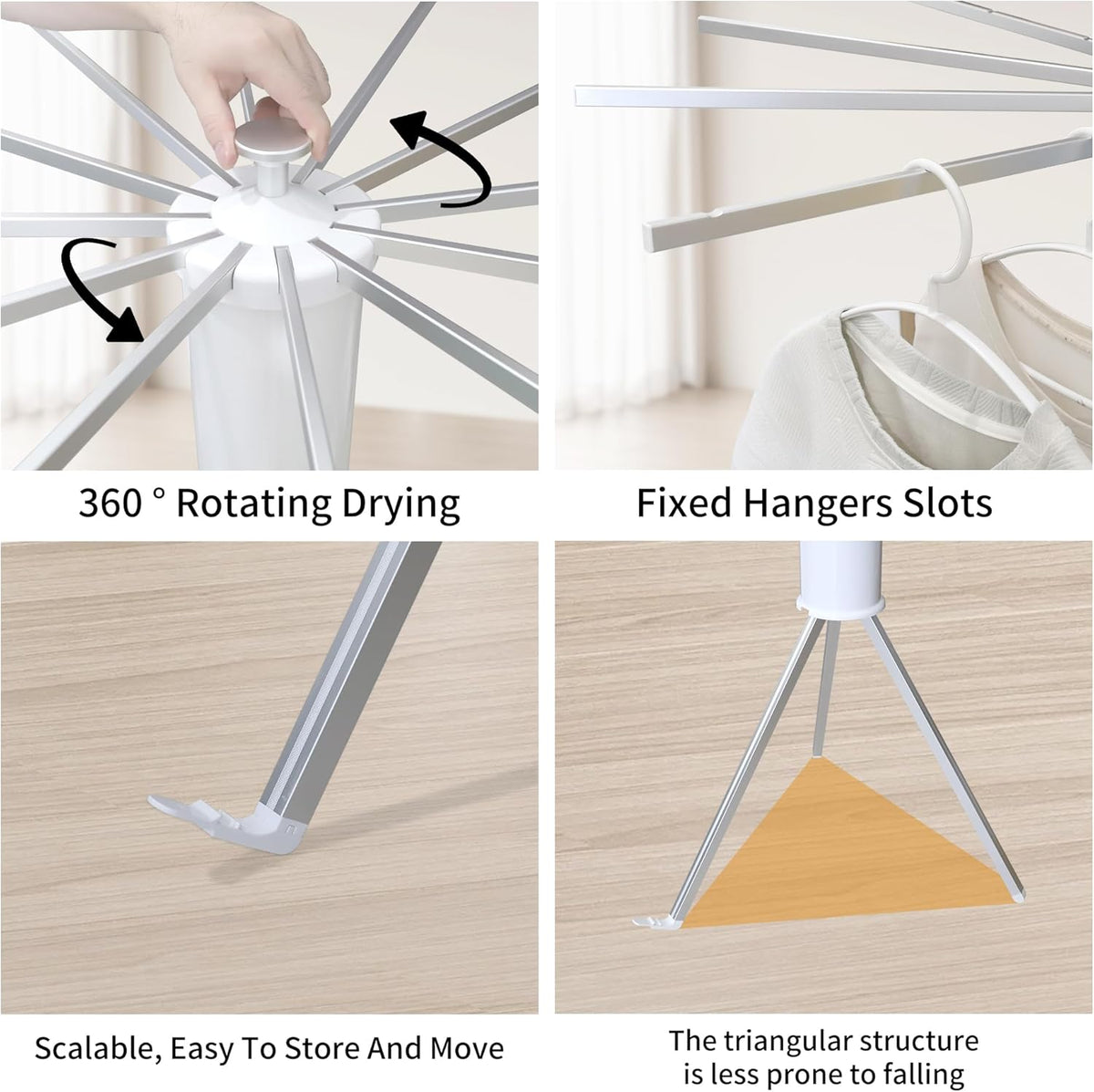 Clothes Drying Rack Tripod,Laundry Hanger Dryer Rack,Portable Foldable Drying Rack-Drying Rack