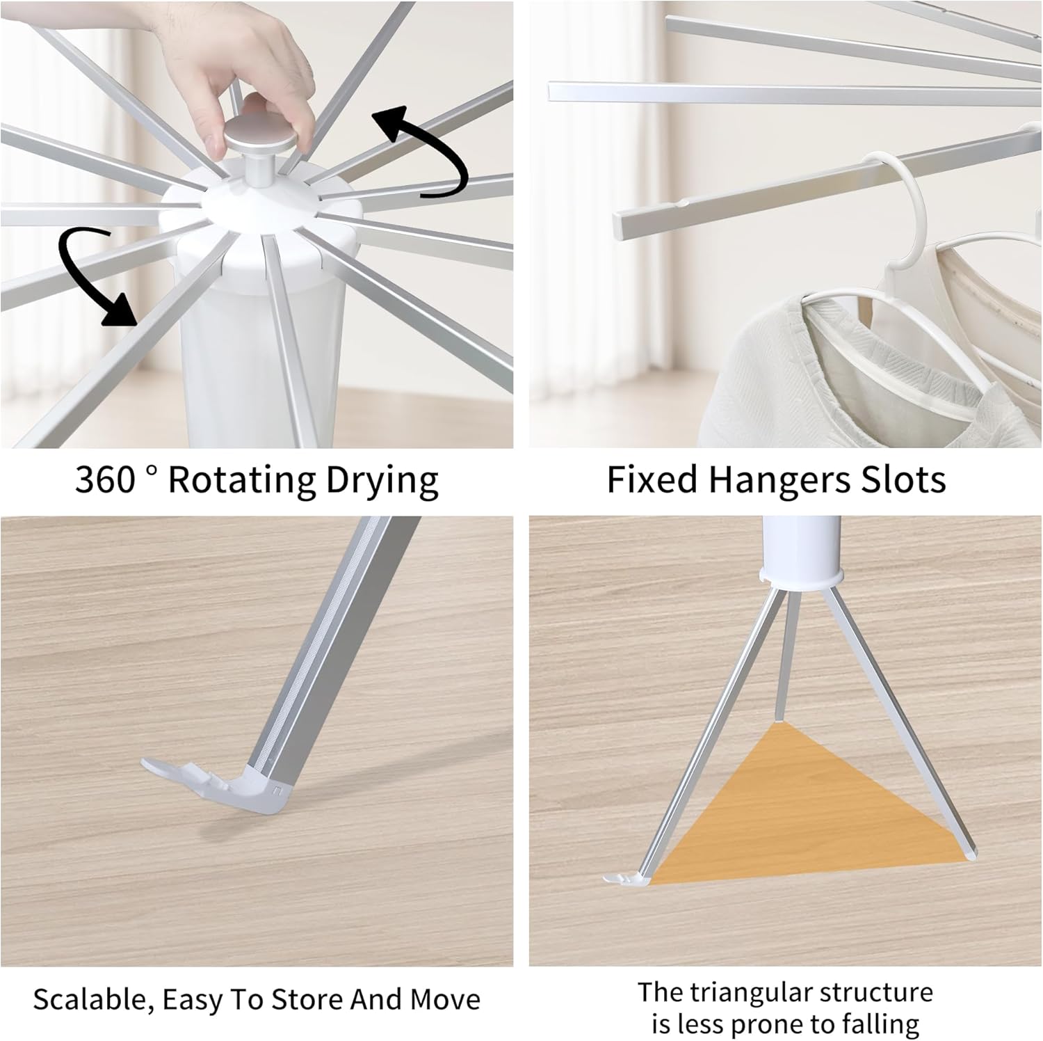 Clothes Drying Rack Tripod,Laundry Hanger Dryer Rack,Portable Foldable Drying Rack-Drying Rack