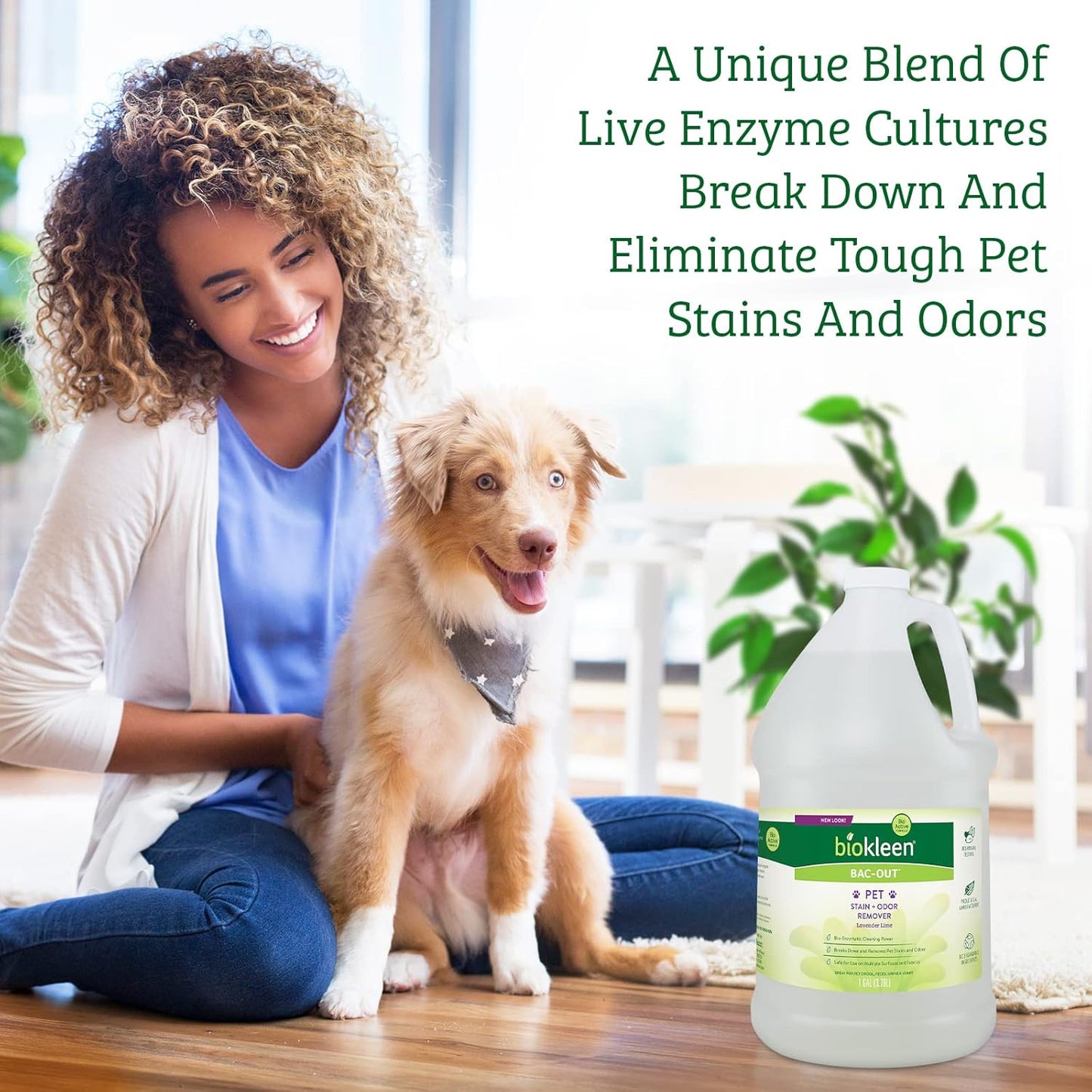 Biokleen Bac-Out Pet Stain Remover - Spray & Gallon Refill - Enzymatic, Natural, Destroys Stains &