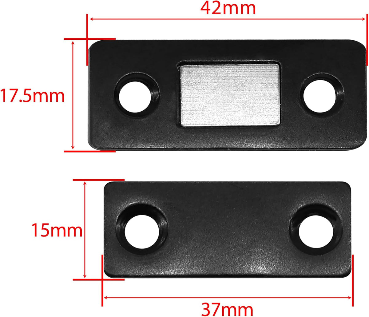 Cabinet Magnetic Catch, 20 Pack Black Ultra Thin Magnetic Cabinet Door Catch, Adhesive Cabinet