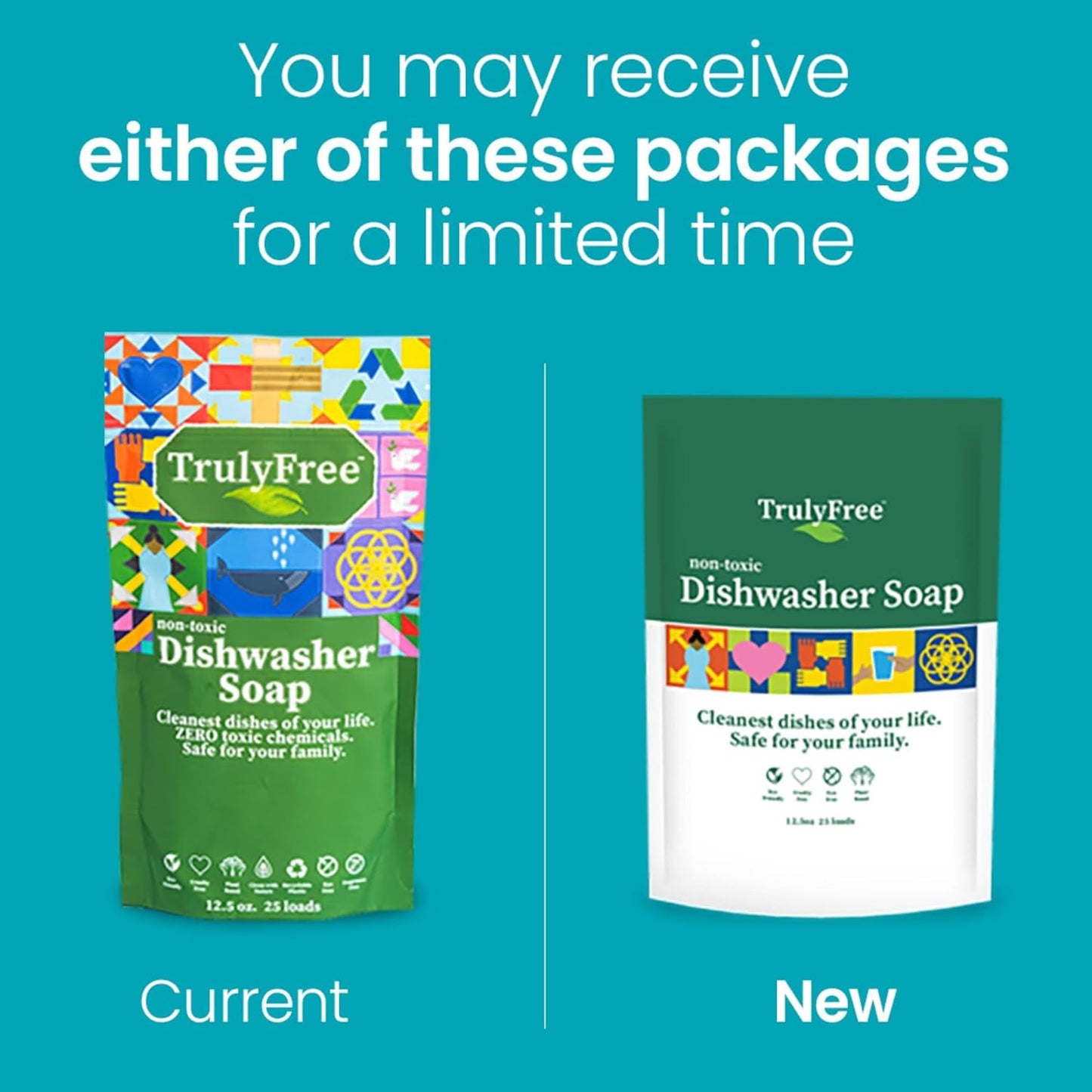 Truly Free Dishwasher Detergent Powder | Natural Dish Detergent, Dishwasher Soap | Plastic Free