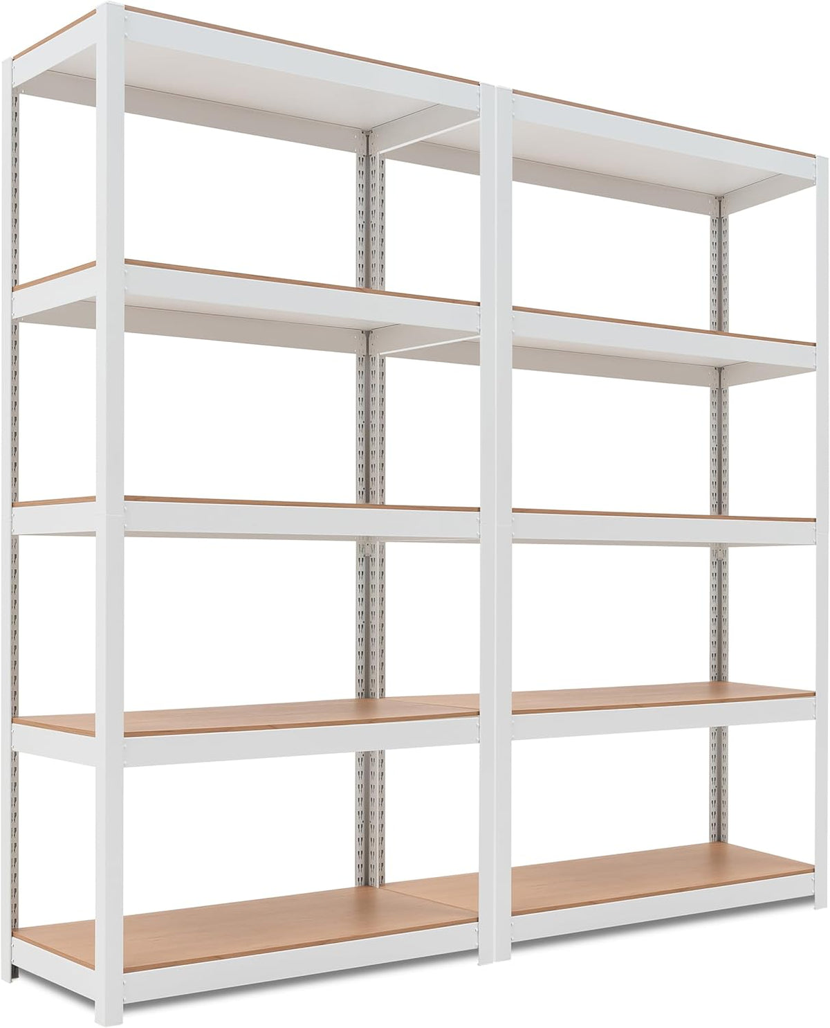 HOMEDANT House 5-Tier Laminated Metal Shelving Unit Adjustable Storage Utility Rack Heavy Duty