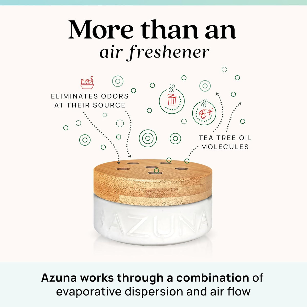 Azuna Air Freshener & Odor Eliminator Gel 4 Room Kit, Includes (4) 8 oz. Empty Luxe Glass Jars & 24