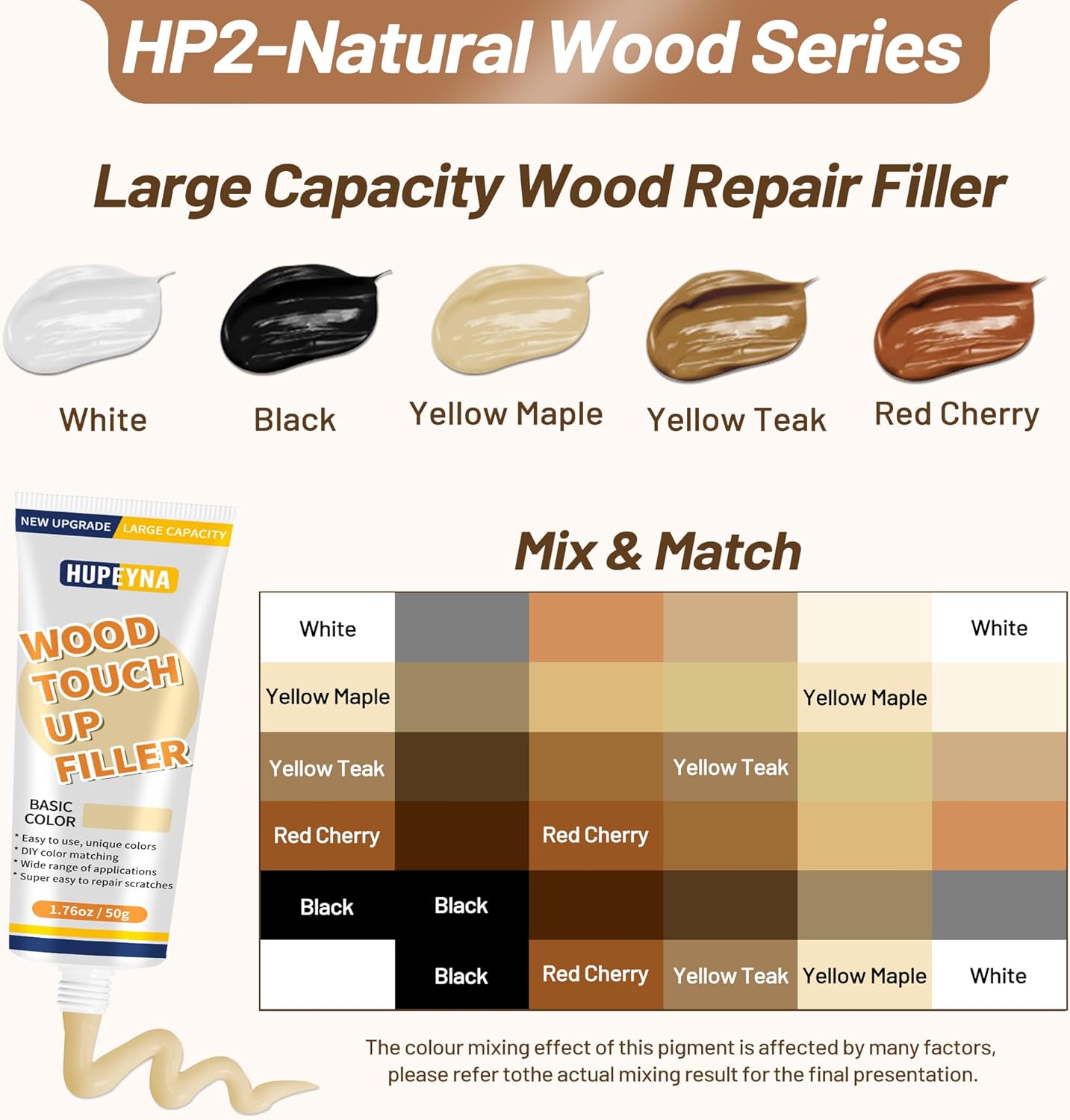 Wood Repair Kit, Wood Furniture Repair Kit, Wood Filler, Wood Putty and Beeswax- Repair Stains