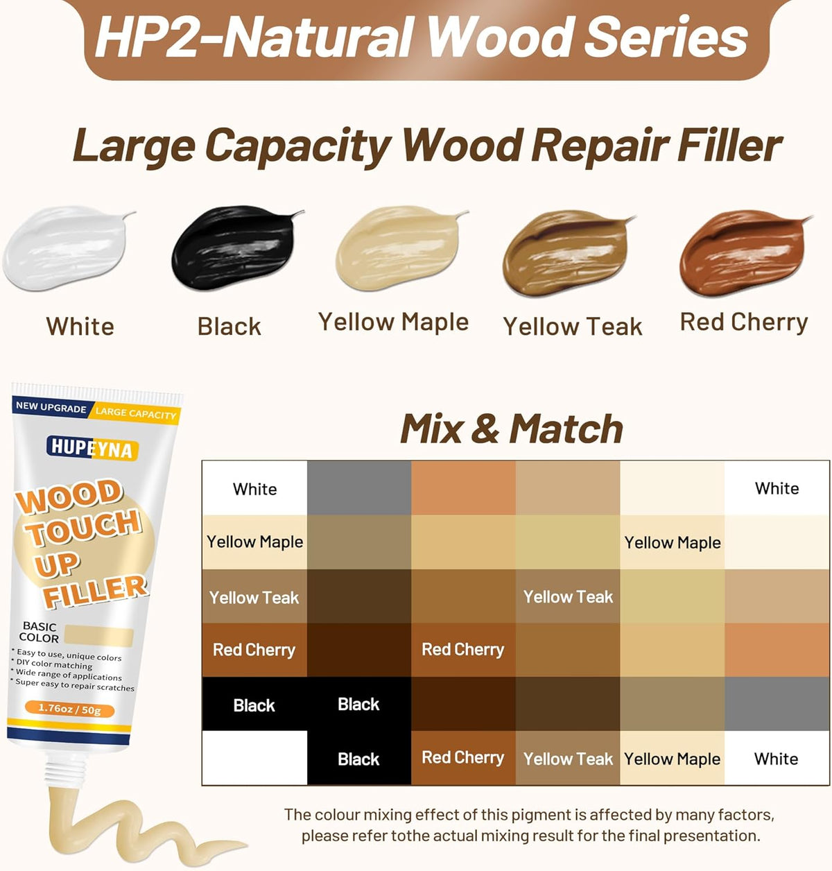 Wood Repair Kit, Wood Furniture Repair Kit, Wood Filler, Wood Putty and Beeswax- Repair Stains