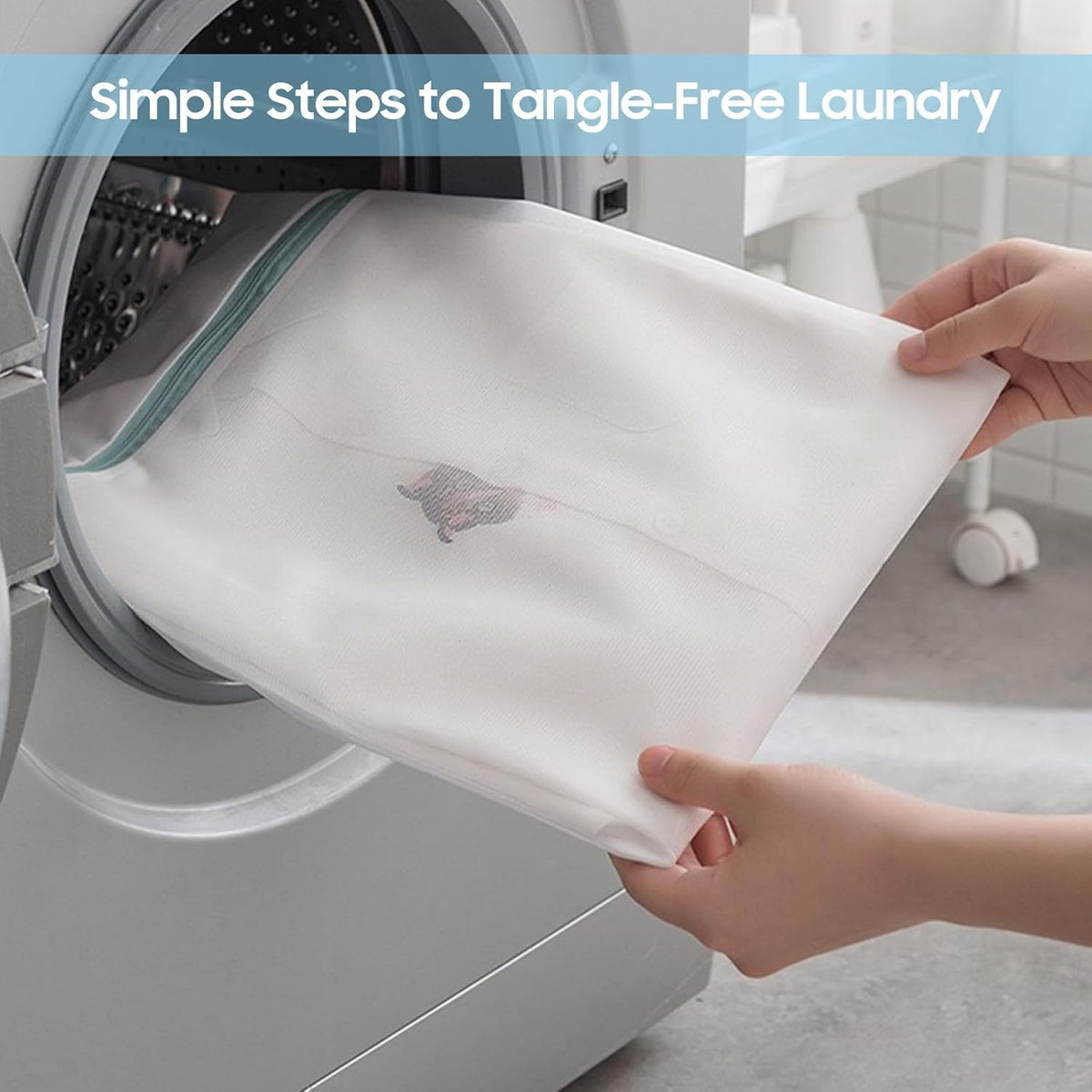 4 Pcs Large Mesh Laundry Bags for Delicates Intimates Lingerie with Zipper 2 Pcs 20” x 24”, 2 Pcs