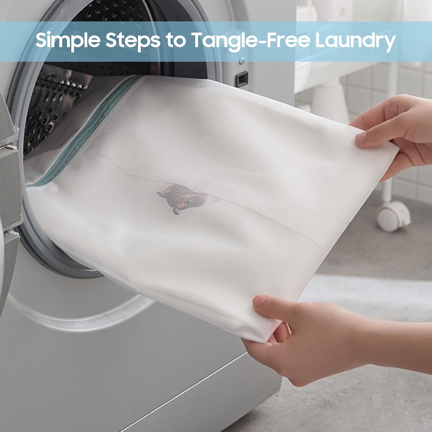 4 Pcs Large Mesh Laundry Bags for Delicates Intimates Lingerie with Zipper 2 Pcs 20” x 24”, 2 Pcs