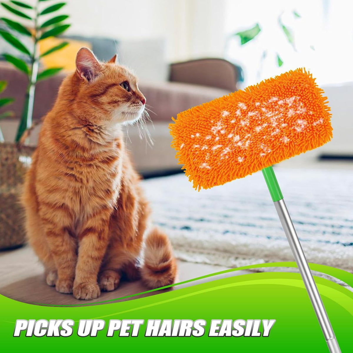 Set of 4 Reusable Microfiber Mop Pads Compatible with Swiffer Sweeper, Dry Sweeping Cloths