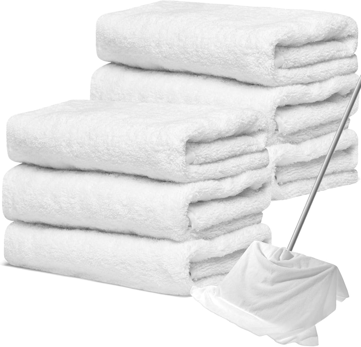 Newwiee 6 Pcs Extra Large Microfiber Cleaning Cloth 30" x 20" Washable Reusable Microfiber Towel