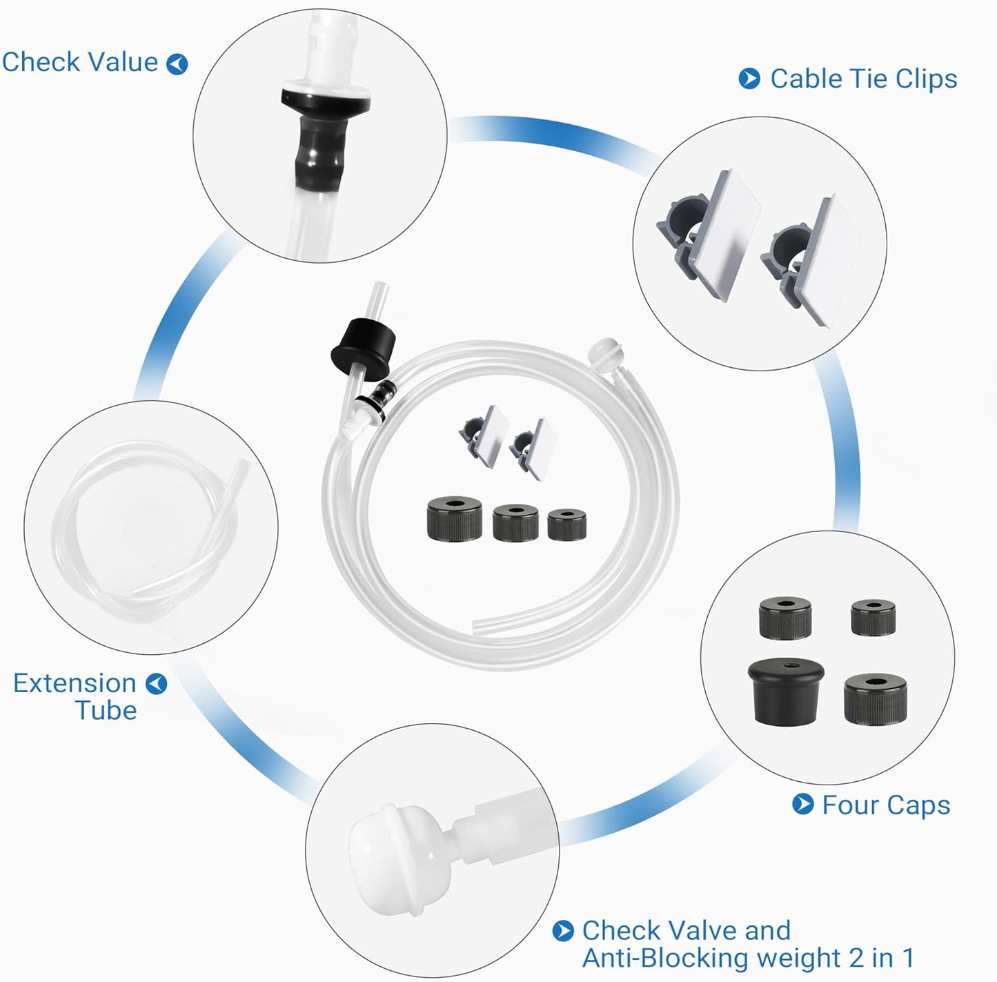 Yofidra Sink Soap Dispenser Extension Kit: Under Sink Dish Soap Dispenser with 47" Tube for