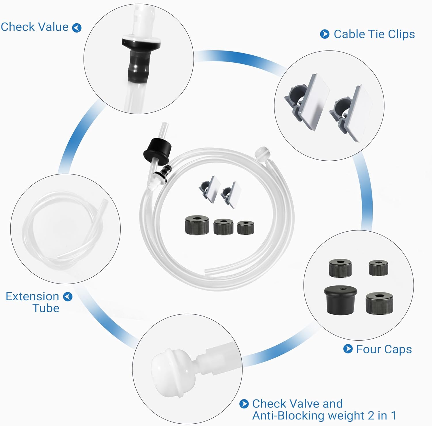 Yofidra Sink Soap Dispenser Extension Kit: Under Sink Dish Soap Dispenser with 47" Tube for
