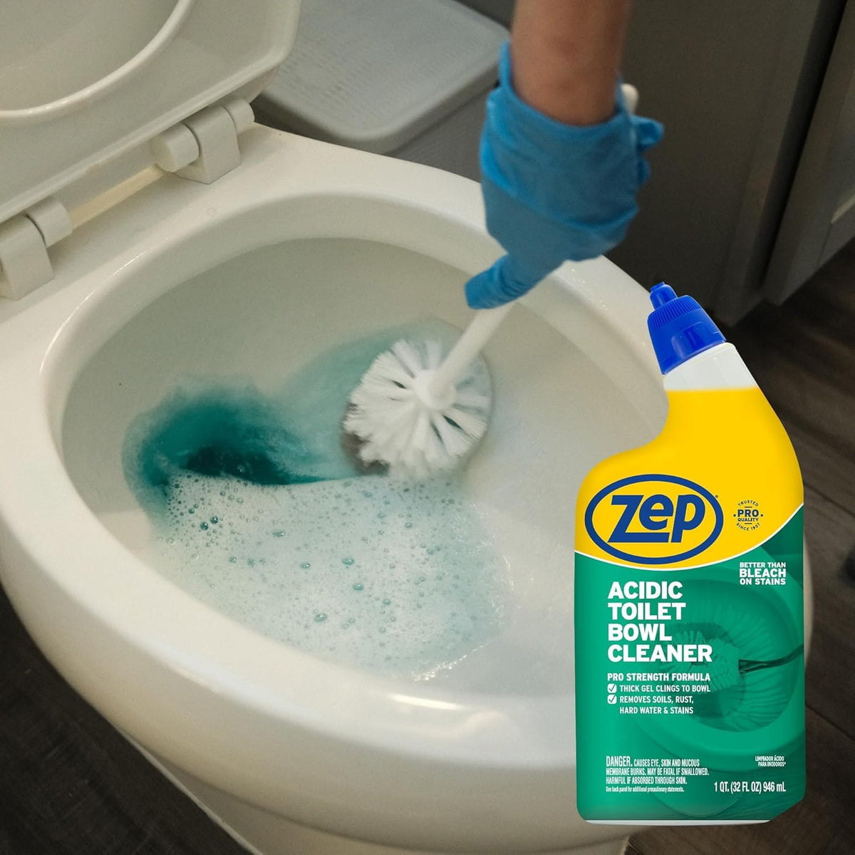 Zep Acidic Toilet Bowl Cleaner - 32 oz (Case of 4) - ZUATBC324 - Experience the Ultimate Cleaning