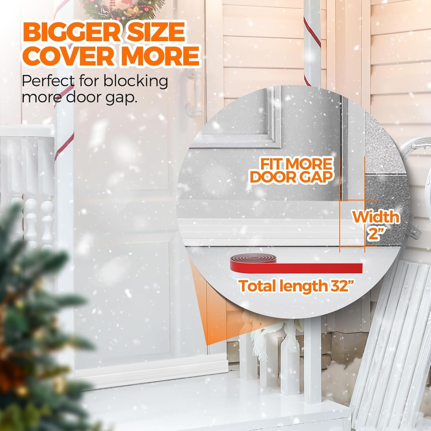 Holikme Door Draft Stopper Under Door Draft Blocker Insulator Doors Sweep Weather Stripping Noise