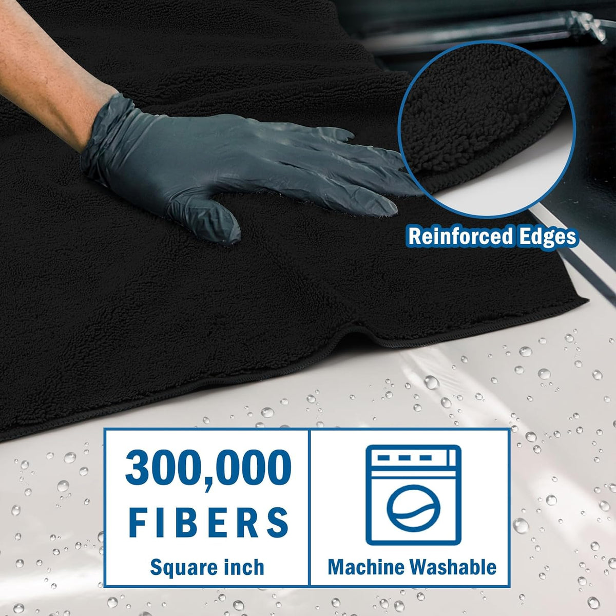 HOMEXCEL Professional Large Microfiber Car Drying Towels 2 Pack, Lint Free, Scratch Free, Highly