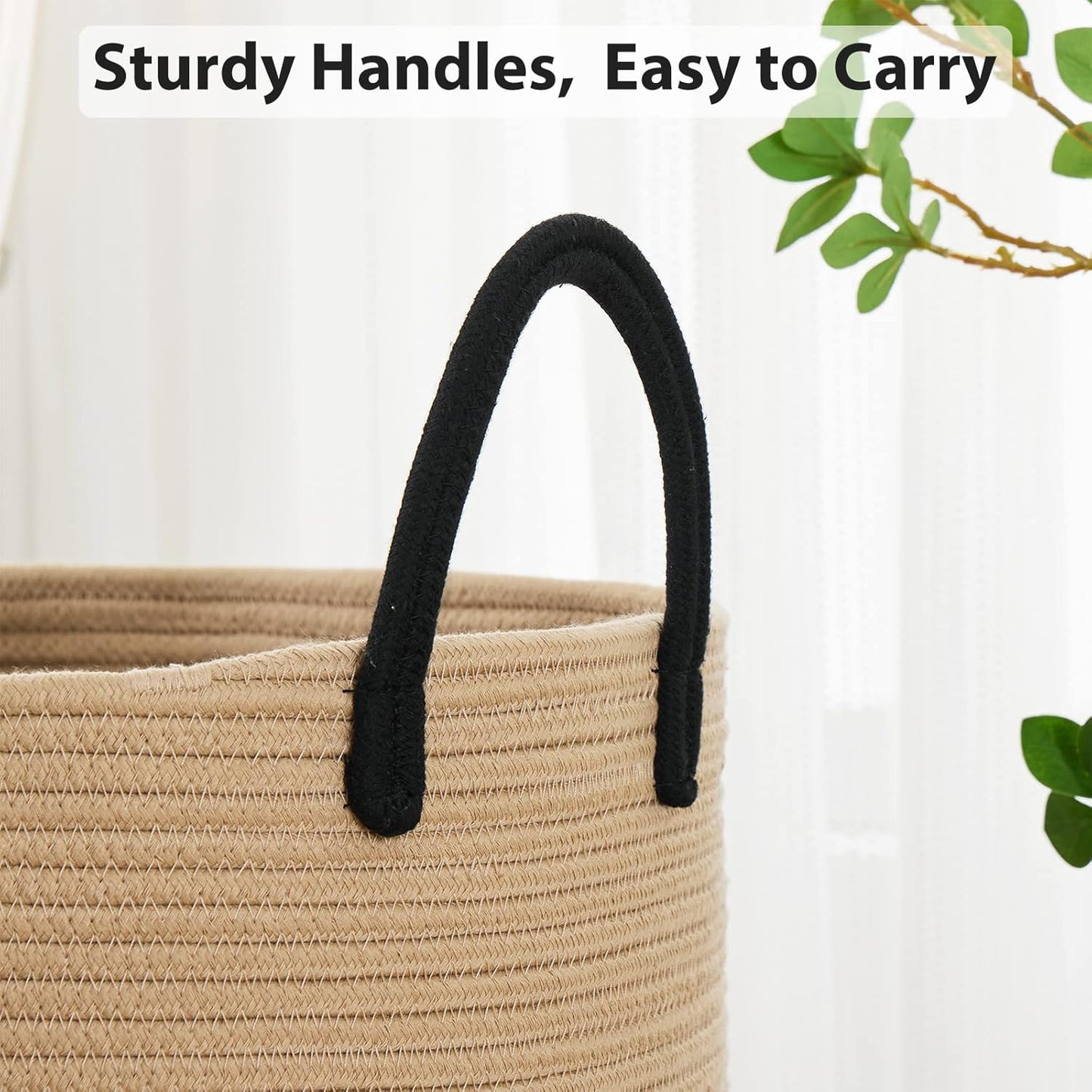 Fiona's magic 100L Extra Large Laundry Hamper Basket, 26.4Gal Tall Woven Laundry Basket Storage