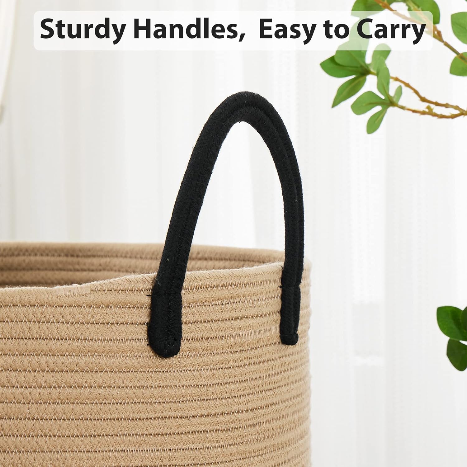 Fiona's magic 100L Extra Large Laundry Hamper Basket, 26.4Gal Tall Woven Laundry Basket Storage