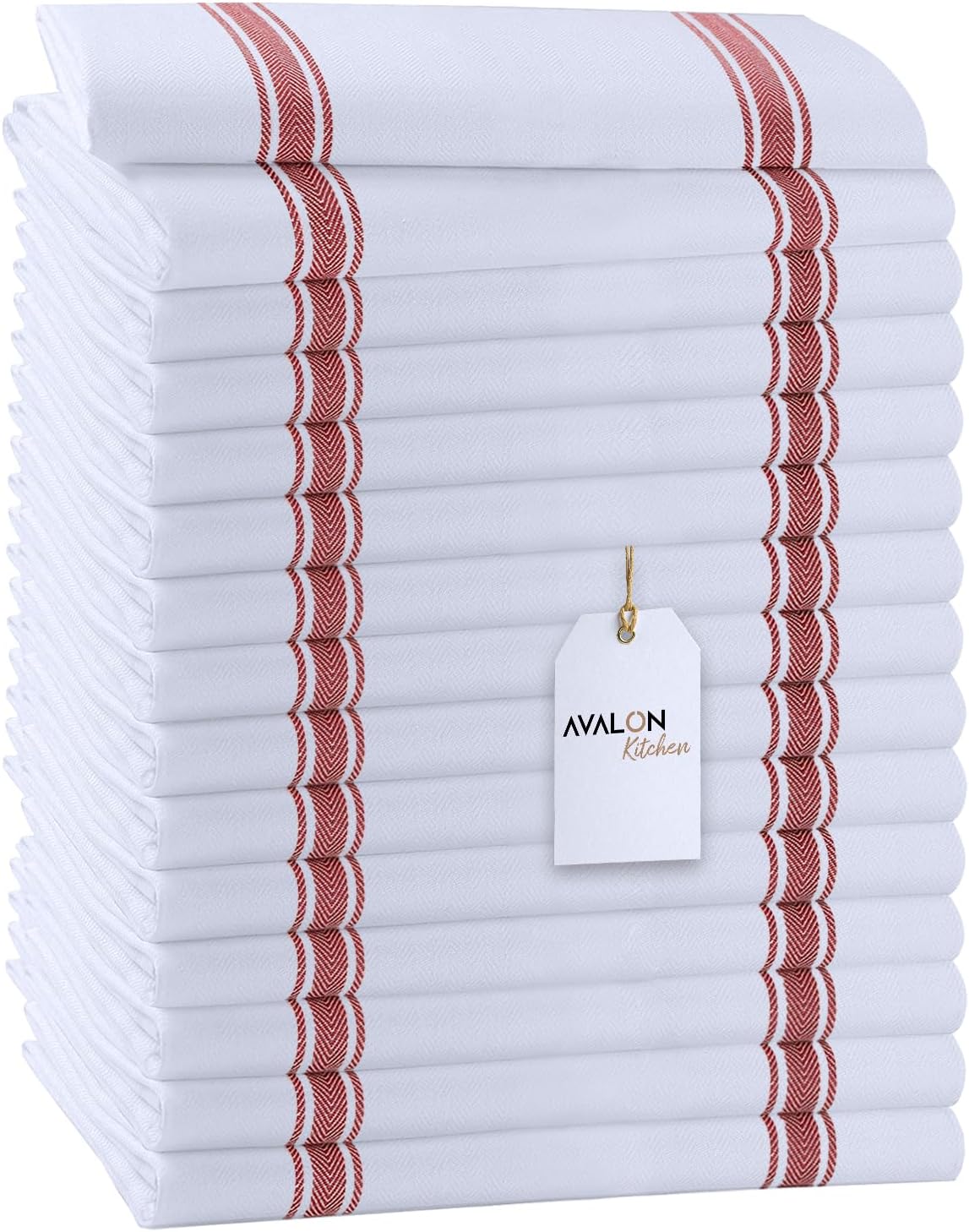 Dish Towels Set (Value Pack of 15) Size 15x25 Inch, 100% Cotton Soft & Absorbent Linen Kitchen