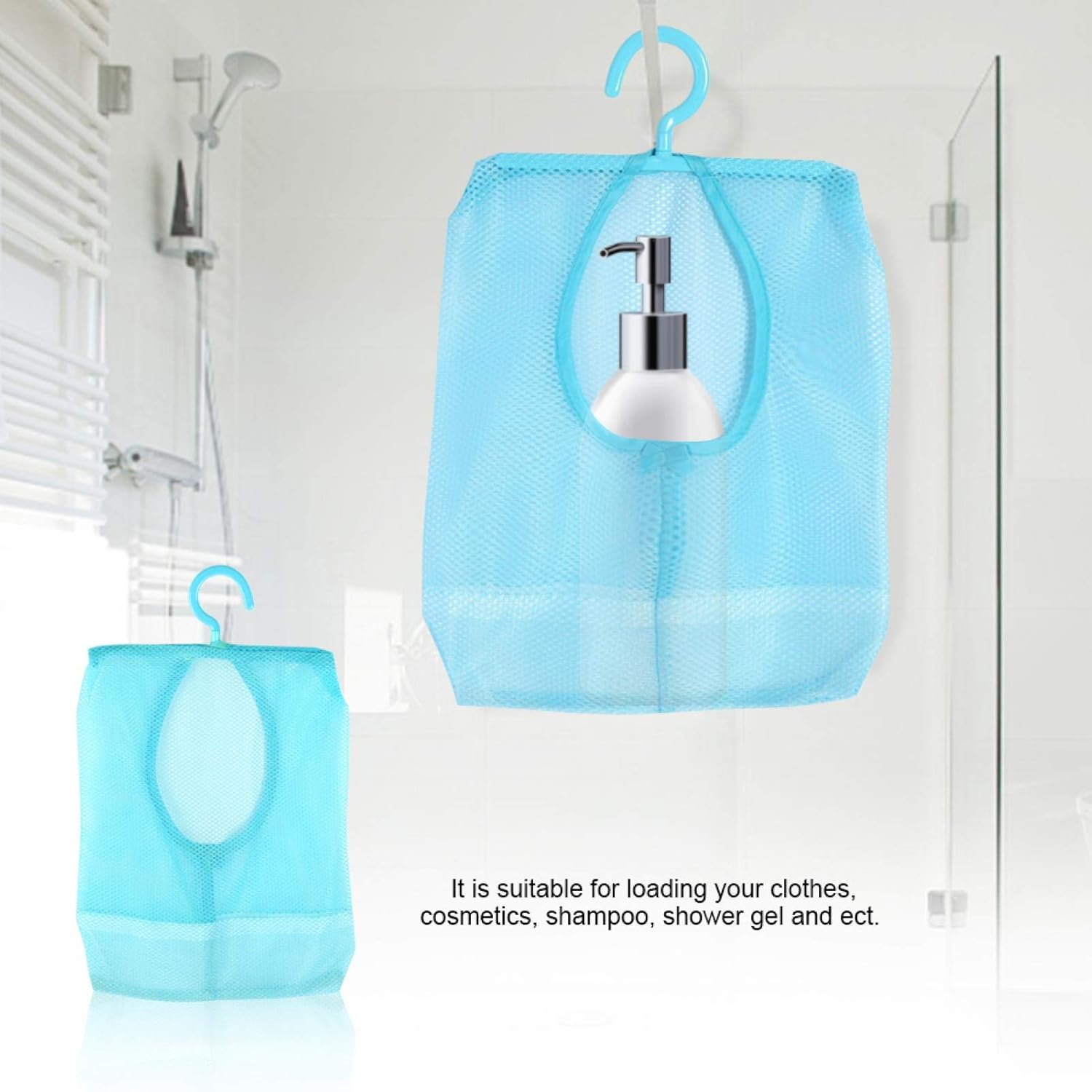 Clothespin Bag, Multi Purpose Hanging Mesh Storage Bag Clothespin Bag with Hanger for Socks
