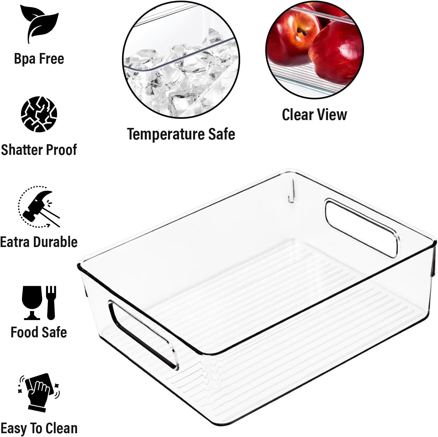 Clear Plastic Storage Bins, Pantry Organizers and Storage, Kitchen Organization and Storage