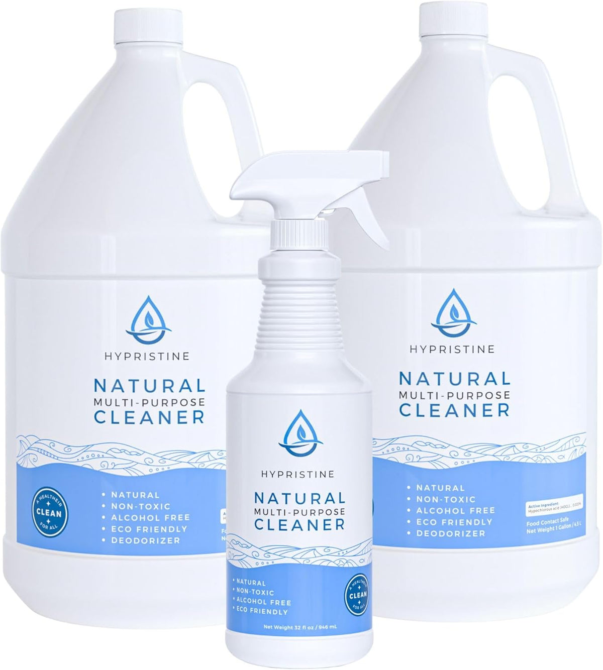 PURE Hypochlorous Acid Spray, Multi-Purpose Cleaner, Superior Shelf Life, 0% Bleach, 0% Alcohol