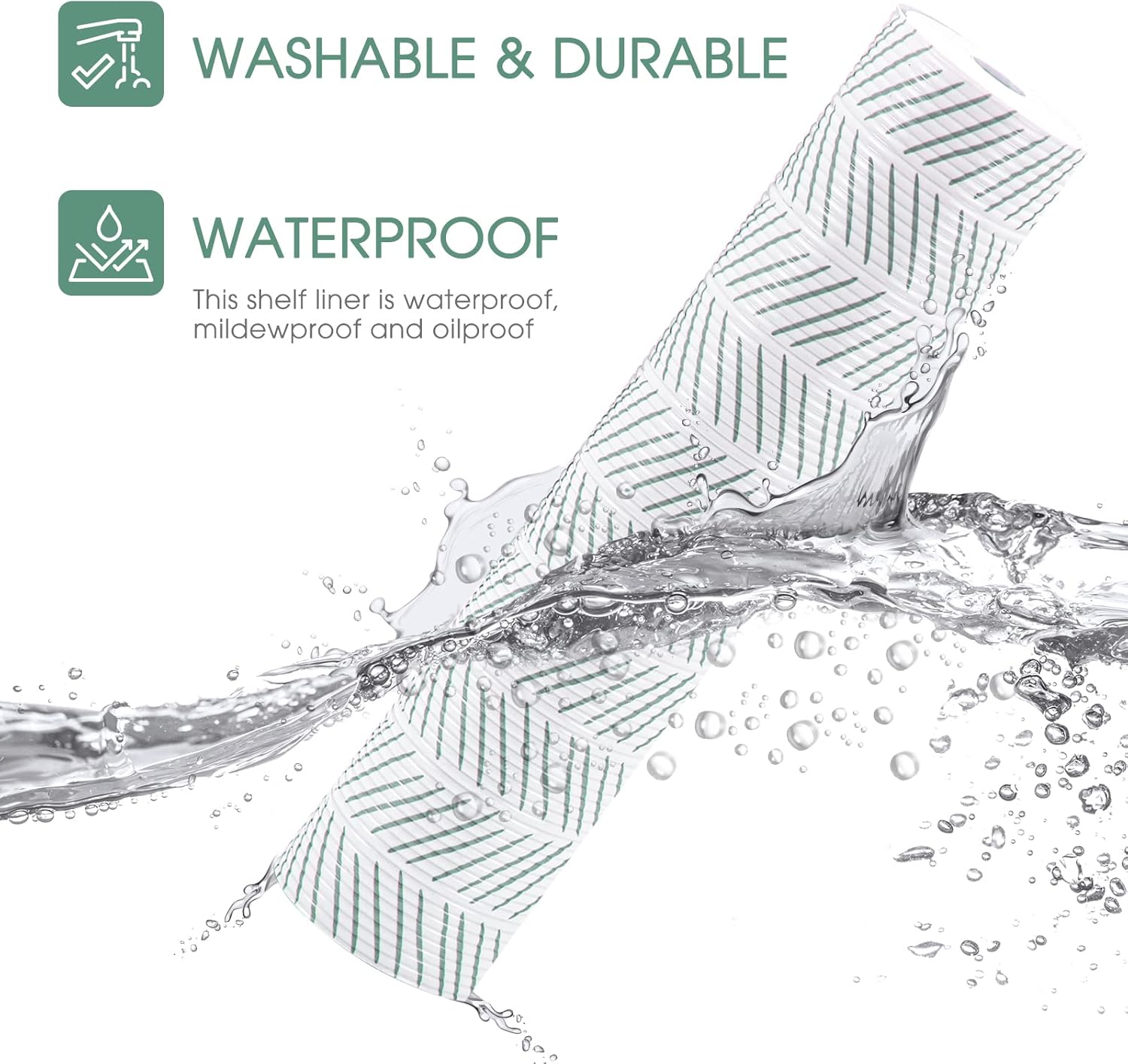 Glotoch Premium Non Slip Shelf Liner, Non-Adhesive Drawer Liner, Waterproof Shelf Liners for