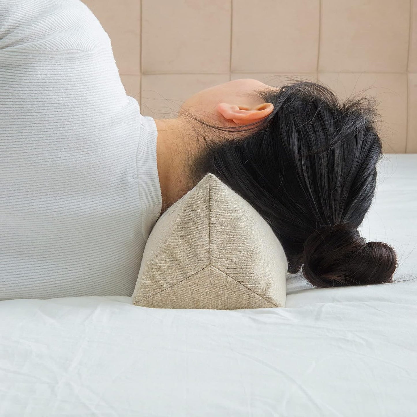 Buckwheat Neck Support Pillow Cervical Neck Cylinder Bolster Pillow,Buckwheat Hulls Adjustable Roll