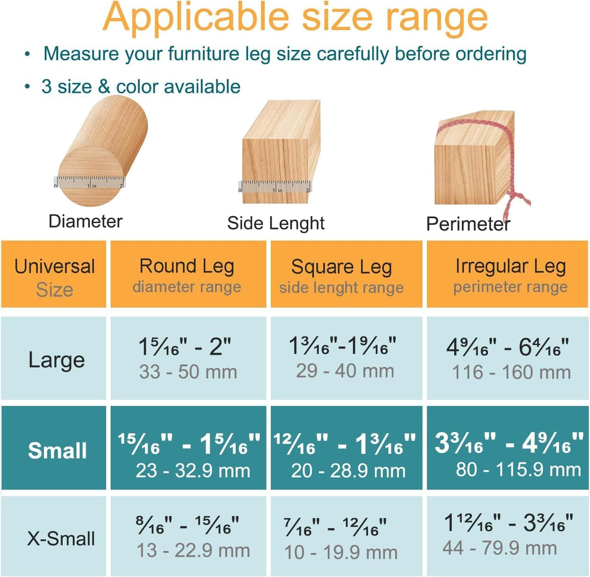 32 Pcs Chair Leg Protectors for Hardwood Floors, Silicone Felt Furniture Leg Cover Pad for