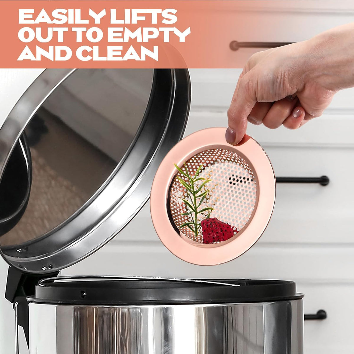 Retisee 2 Pcs Sink Strainer Stainless Steel Kitchen Sink Drain Strainer Basket Cover Mesh Hair Food