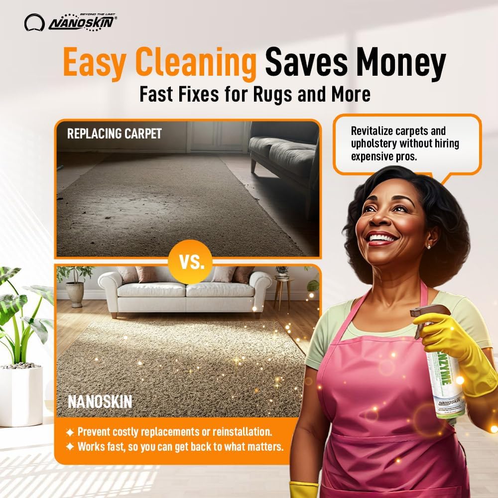 Nanoskin ENZYME Multi-Purpose Cleaner & Odor Eliminator 5 Gallon - Removes Complex Organic Stains