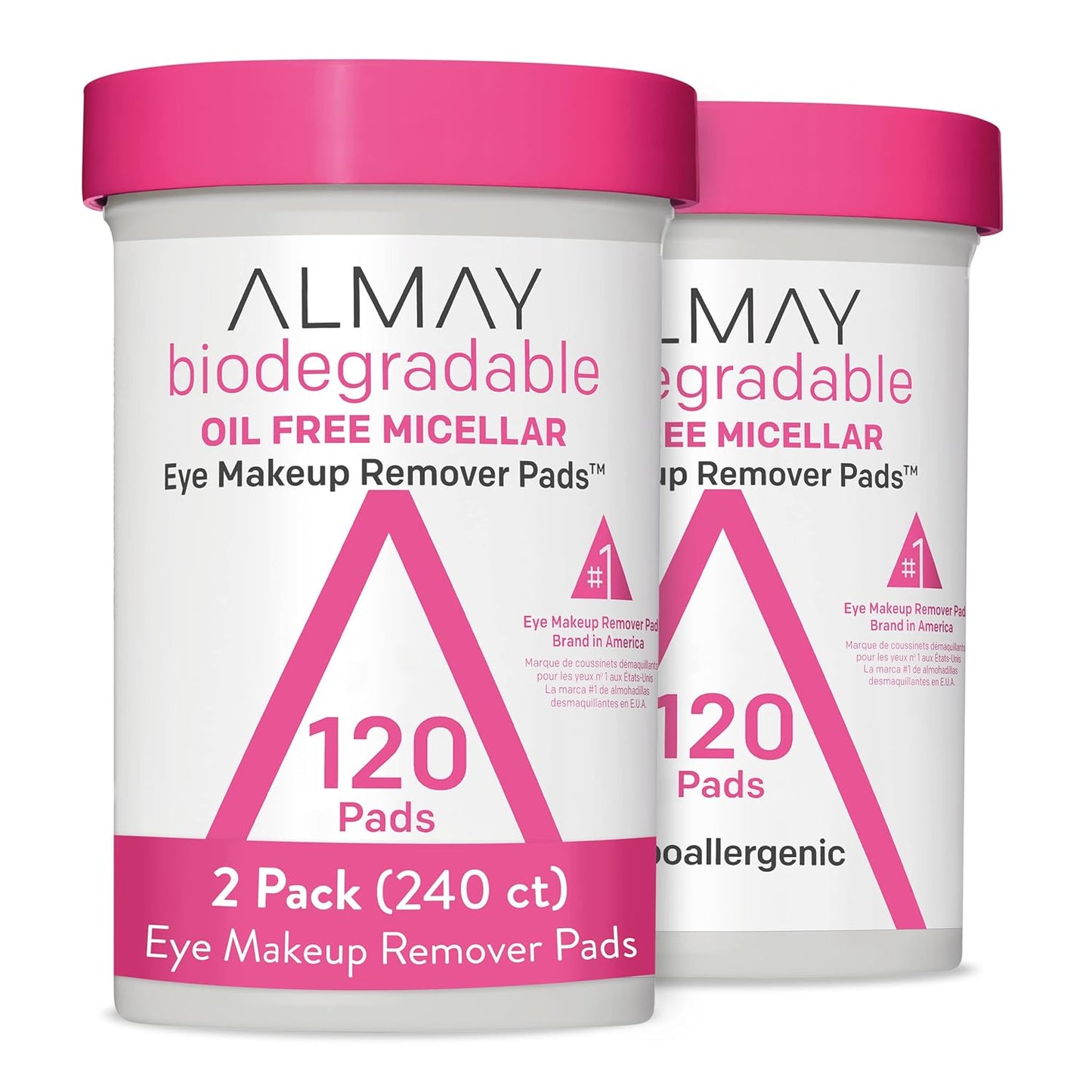 Almay Biodegradable Makeup Remover Pads, Micellar Gentle, Hypoallergenic, Fragrance-Free