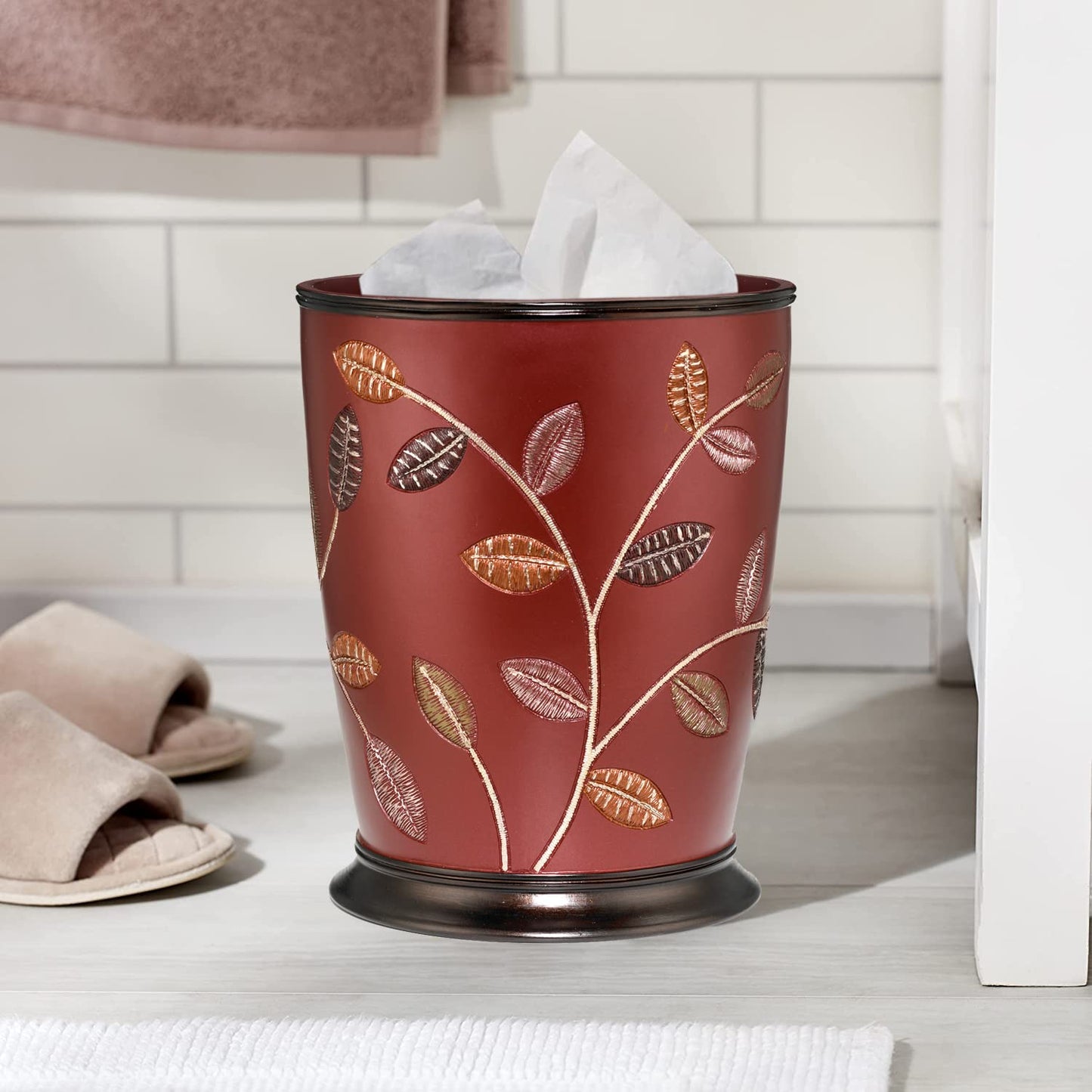 Zahari Home Decorative Trash Can for Bathroom, Office & Bedroom - 2.1 Gallons Stylish & Small Trash