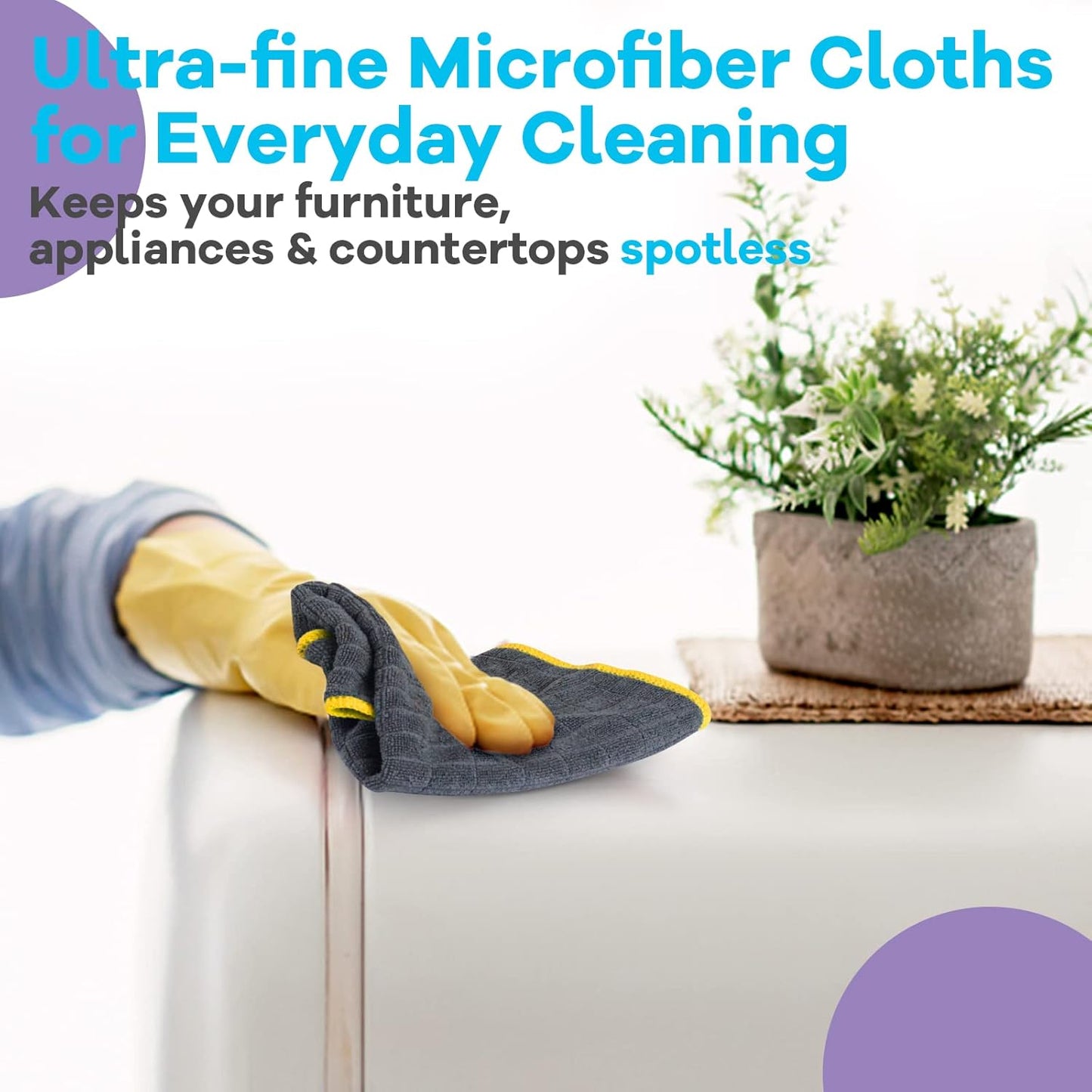 Airlab Microfiber Cleaning Cloth for Household Dust Rags for Cleaning All-Purpose Towels Streak