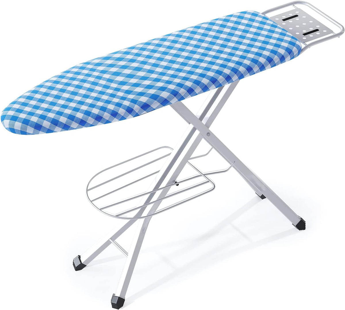 Ironing Board, Heat Resistant Cover Iron Board with Steam Rest, Non-Slip Foldable Ironing Stand.