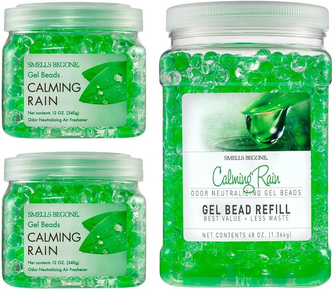 SMELLS BEGONE Odor Eliminator Gel Bead Value Pack - 72 oz - Air Freshener Eliminates Odors in